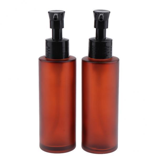 2X 2pcs Empty Spray Pump Bottle Refillable Cosmetic Lotions Bottle Glass 100ml