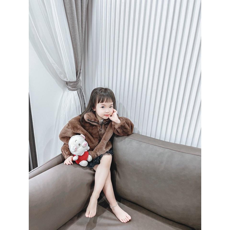 ÁO KHOÁC LÔNG NÂU SIÊU MỊN CHO BÉ