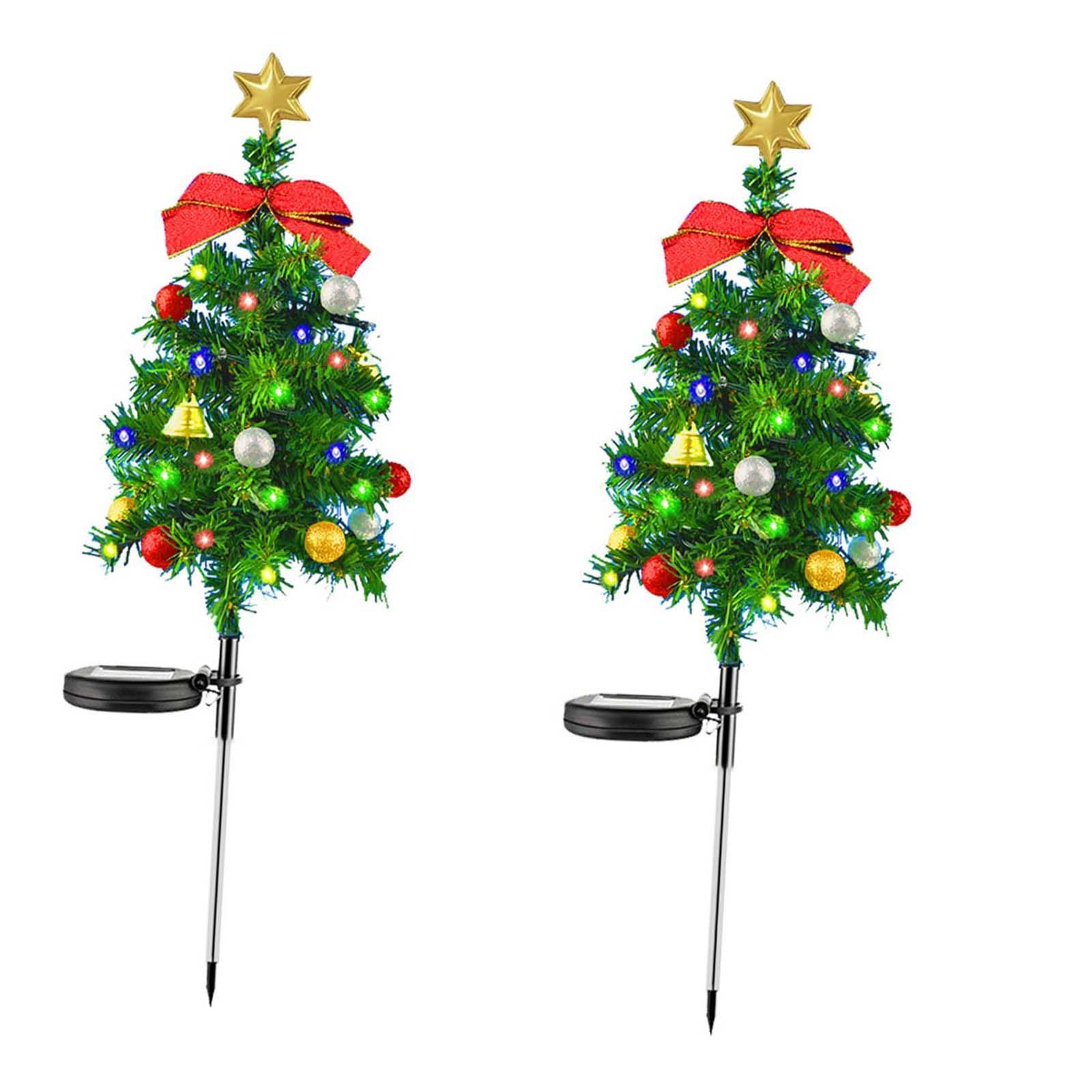 Christmas Tree Solar Light Outside Solar Pathway Lights Garden Lights for Landscape Garden Holiday Porch Patio