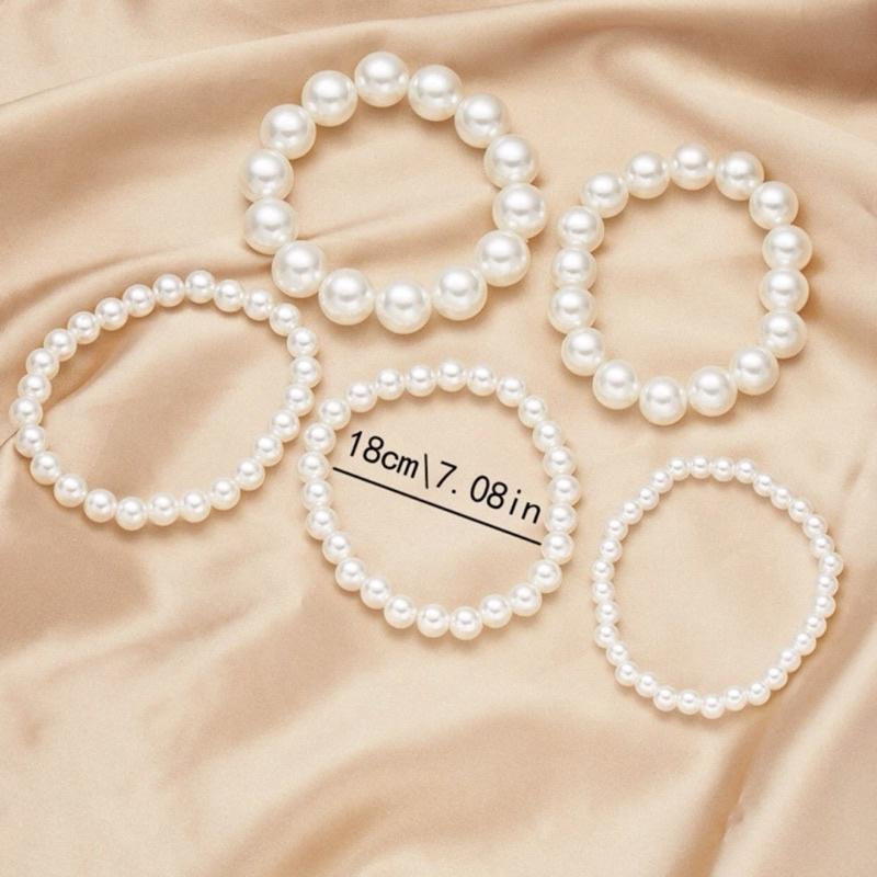 N69 bộ 5 Vòng tay hạt Ngọc Đài Loan sang trọng handmade