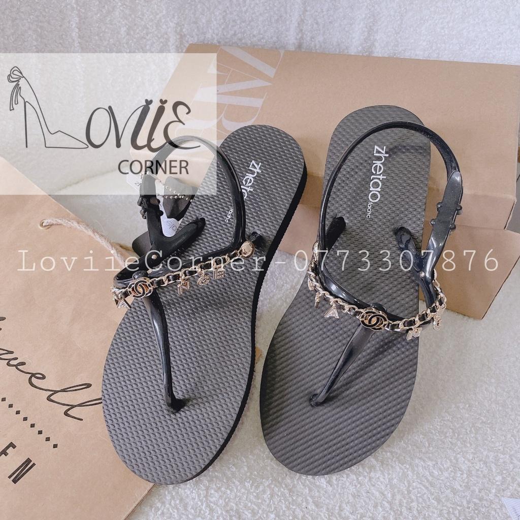 SANDAL NỮ LOVIIECORNER - GIÀY BỆT THỜI TRANG PHONG CÁCH NỮ TÍNH QUAI NGANG KẸP ĐẾ THẤP S220901