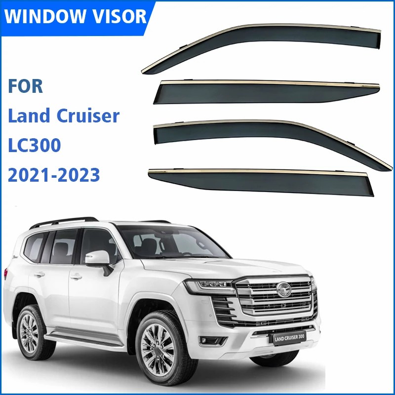Vè Che Mưa Cao Cấp Dành Cho Xe Toyota Land Cruiser 2023 LC300 - Viền xi - Màu khói