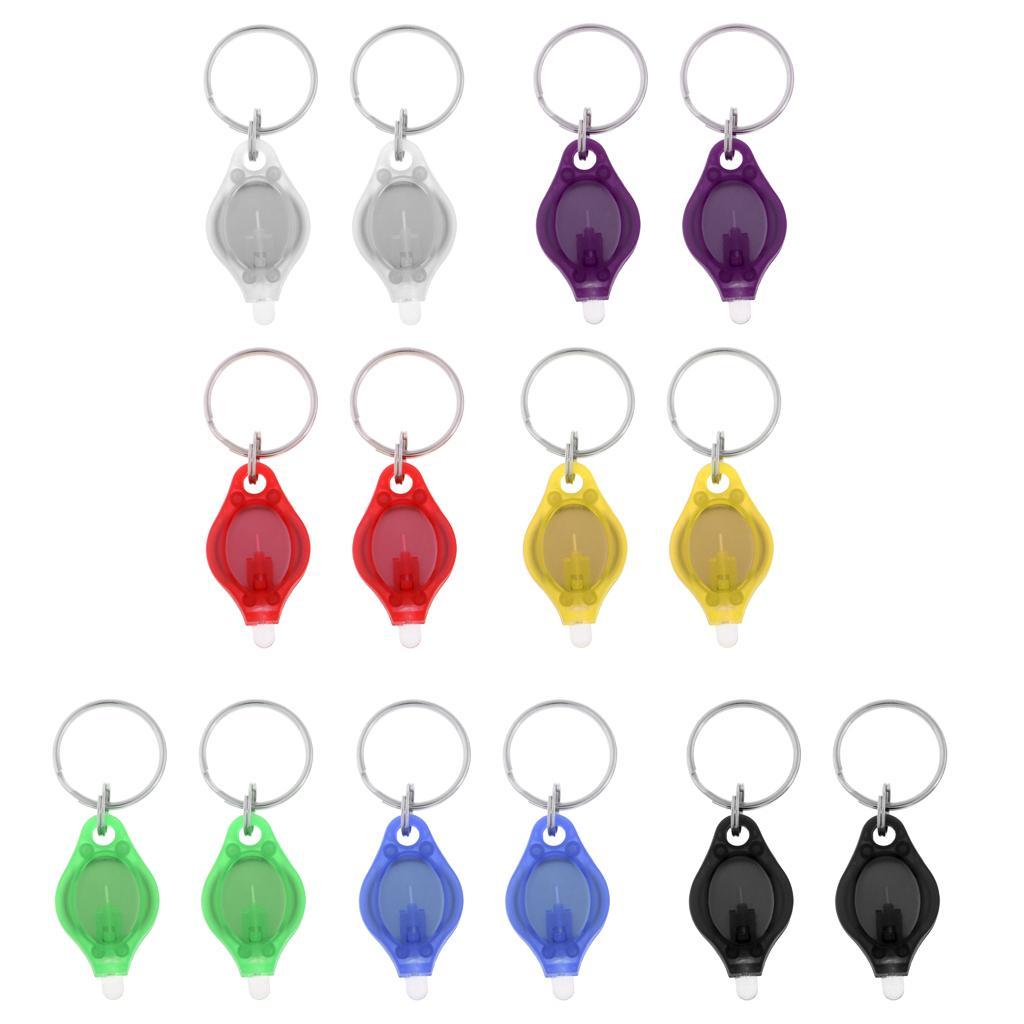 1 piece Outdoor Mini LED Flashlight UV Torch Light Keychain Ring