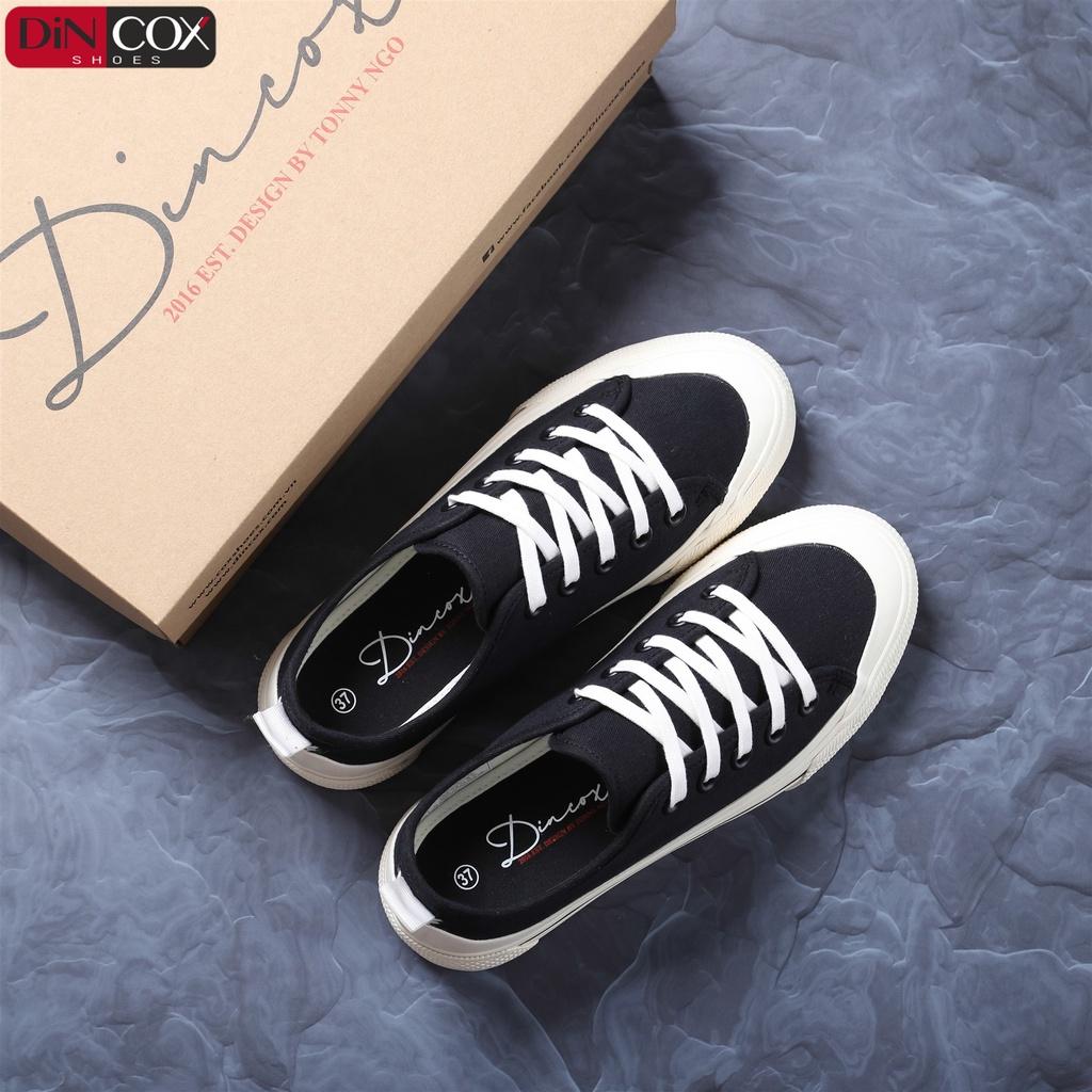 Giày Sneaker Vải Nữ DINCOX C20 Nữ Tính Sang Trọng Black