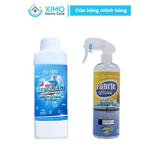 Combo 2 chai bột tẩy đa năng oxi clean ximo home và chai vệ sinh đồ nỉ vải cho sofa