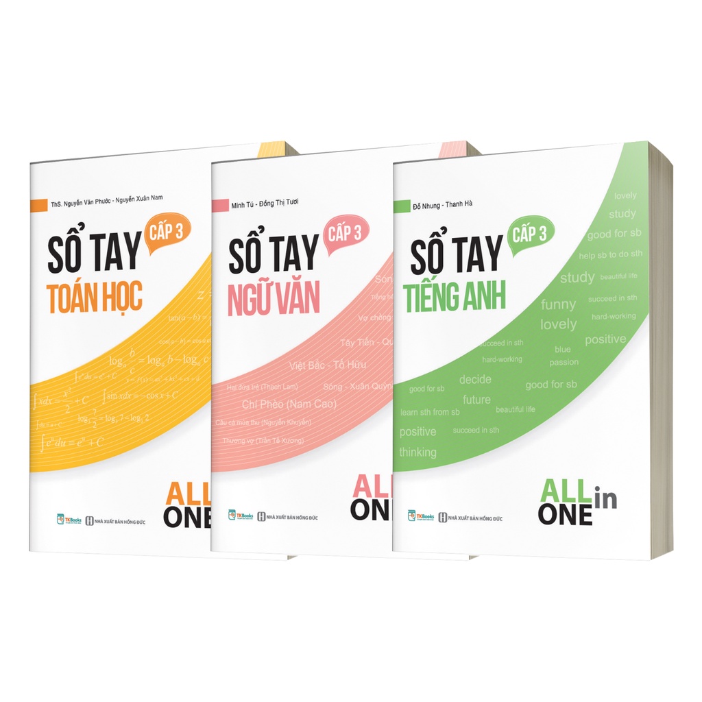 Sách - Combo sổ tay kiến thức all in one Môn Toán Văn Anh