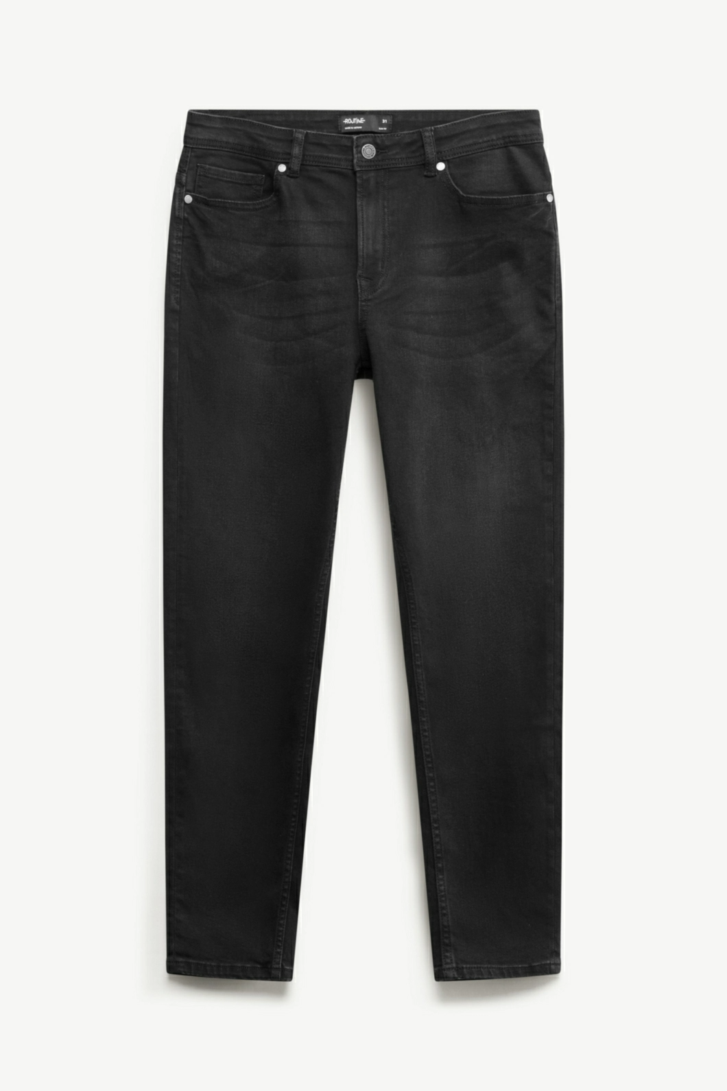 Quần jean nam trơn ROUTINE form Slim màu Xám Đen - 10F23DPA028 | LASTORE MENSWEAR