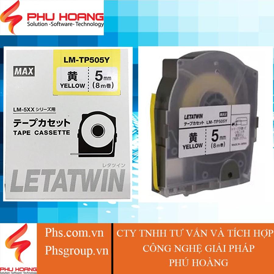 Băng in nhãn tương thích Max PT-509T, rộng 9mm, dài 8m/cái, trong suốt, sử dụng cho máy in đầu cốt Max (LM-550A/PC, LM-5