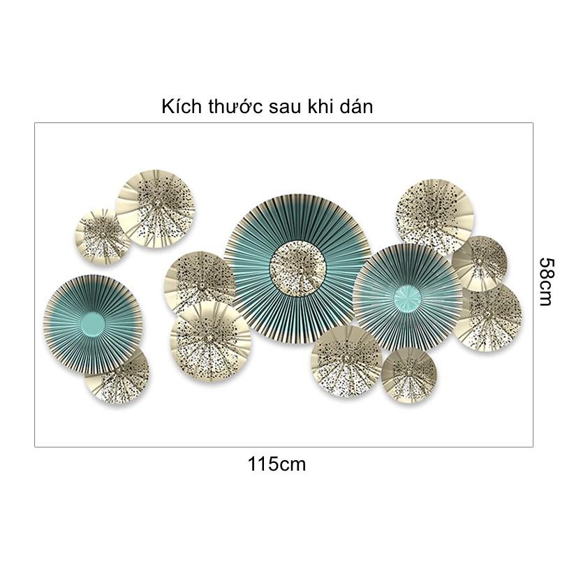 Decal dán tường trang trí - LÁ SEN XANH HIỆN ĐẠI SẮC NÉT