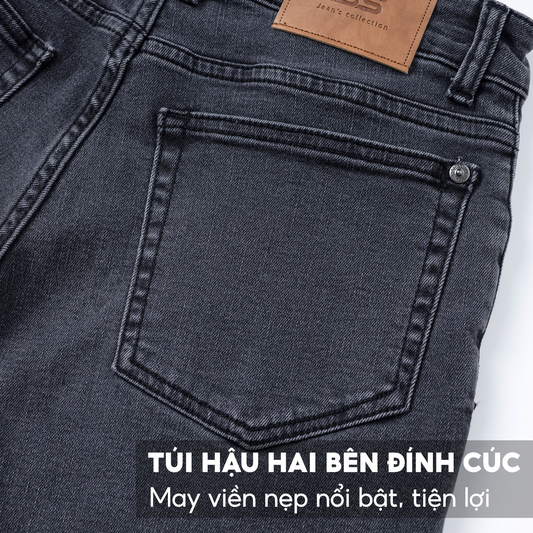 Quần Jean Nam 5S Premium 3 Màu Basic, Chất Liệu Cotton Cao Cấp, Mềm Mịn, Không Bai Gião, Không Phai, Co Giãn (QBD23005)