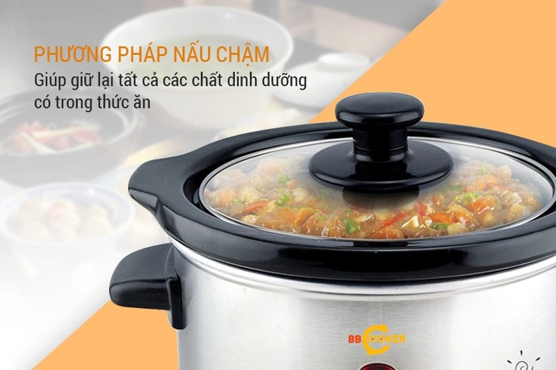 Nồi nấu cháo chậm đa năng 1.5 lít BBCooker BS-15 - Hàng chính hãng