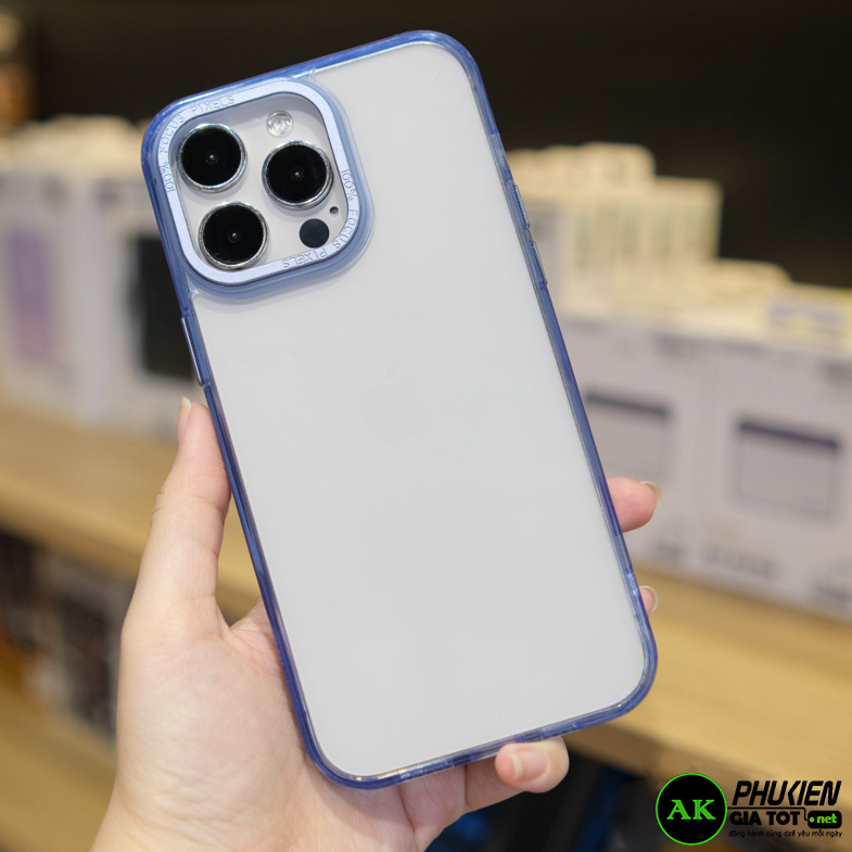 Ốp lưng trong viền bảo vệ camera cho iPhone 15 Pro Max / 15pro / 14 Pro Max / 14 Pro / 13 ProMax , ốp chống sốc – hàng chính hãng