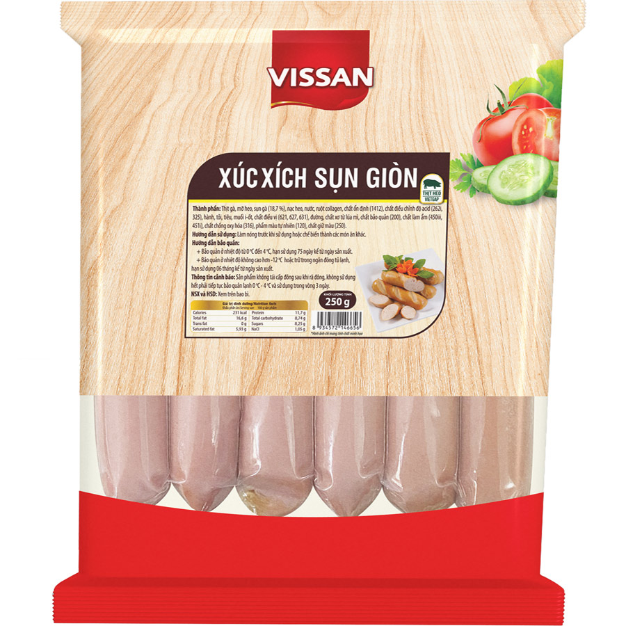 Xúc Xích Sụn Giòn Vissan 250gr