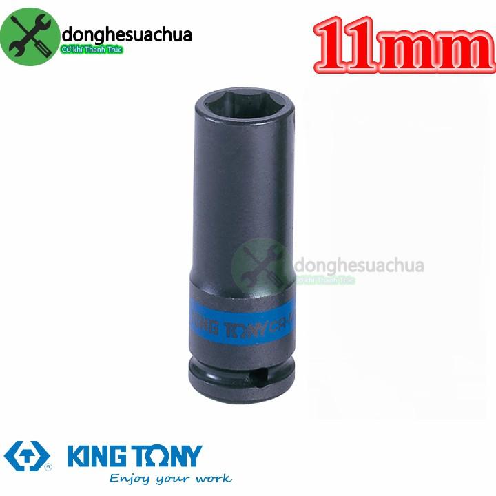 Tuýp 11mm đen dài 80mm Kingtony 443511M loại 1/2 6 cạnh