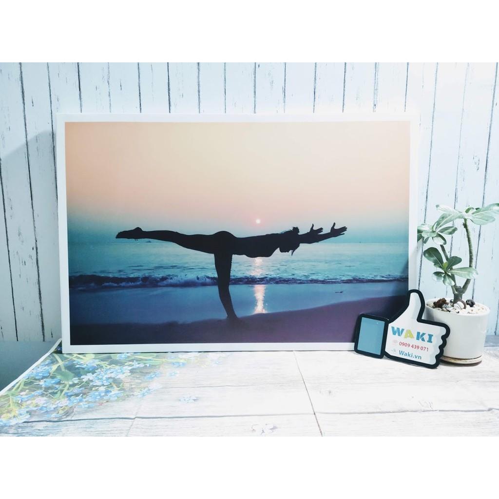 Bộ 2 tranh trang trí phòng tập yoga, nhiều mẫu đẹp, sáng tạo, giá hấp dẫn