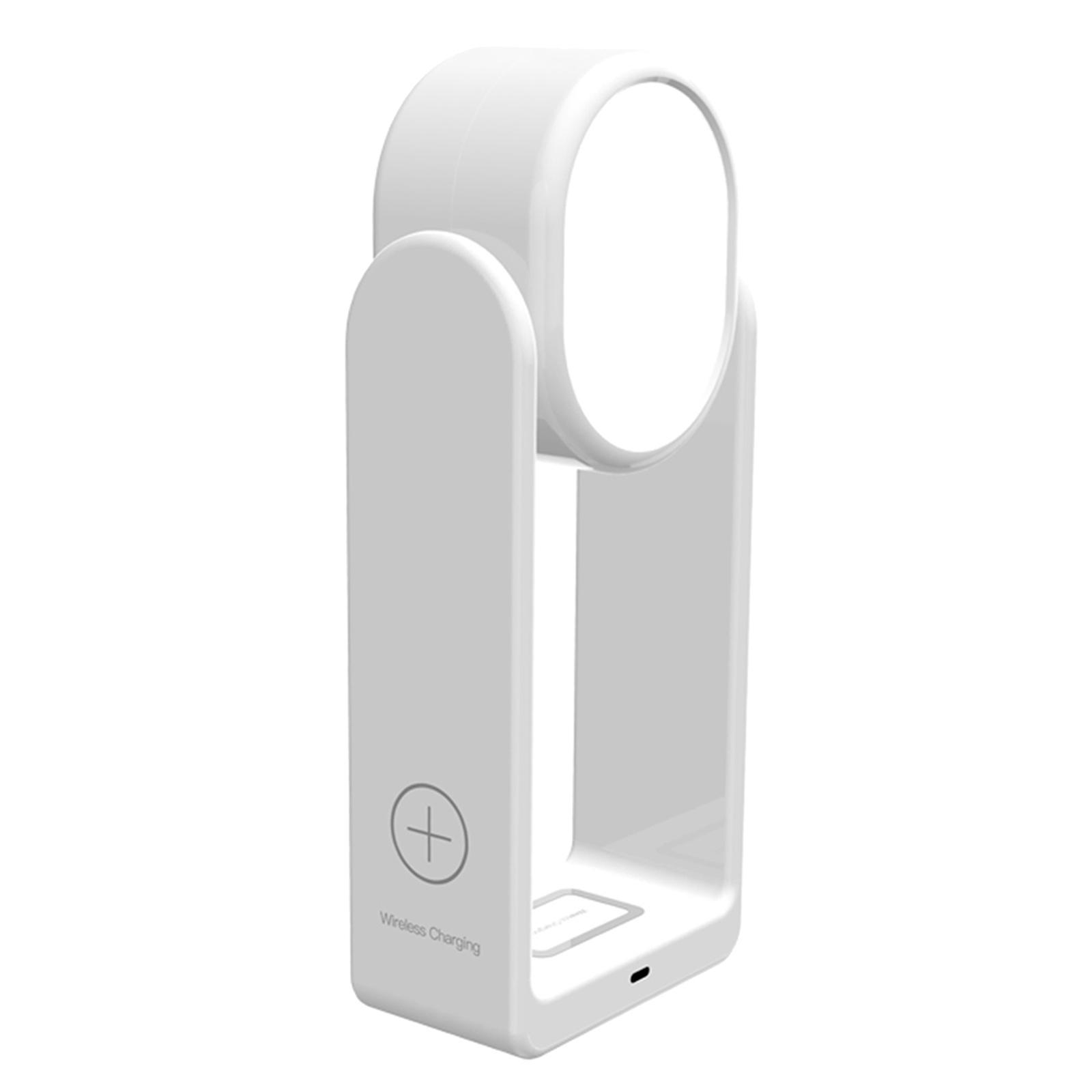 LED Desk Lamp WirelESS Charger Makeup Mirror Black