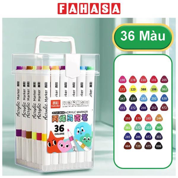Hộp 36 Bút Lông Màu Acrylic Marker - Truecolor ZCM-0816-36