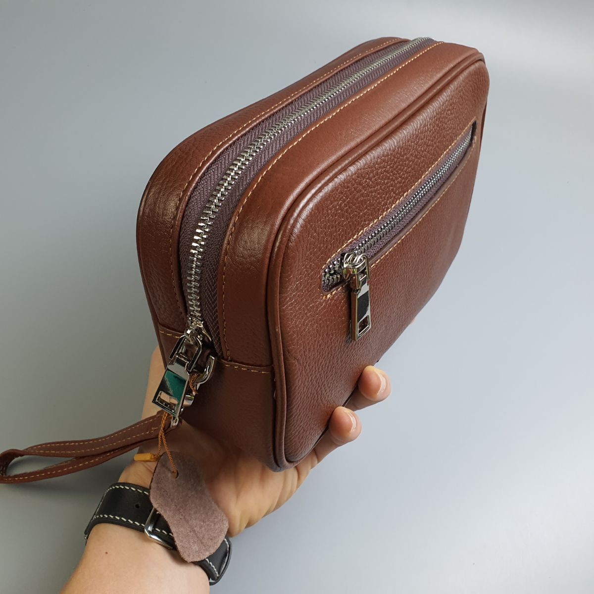 Clutch hộp cầm tay nam da bò thật; Clutch nam da mill - 100% da bò thật