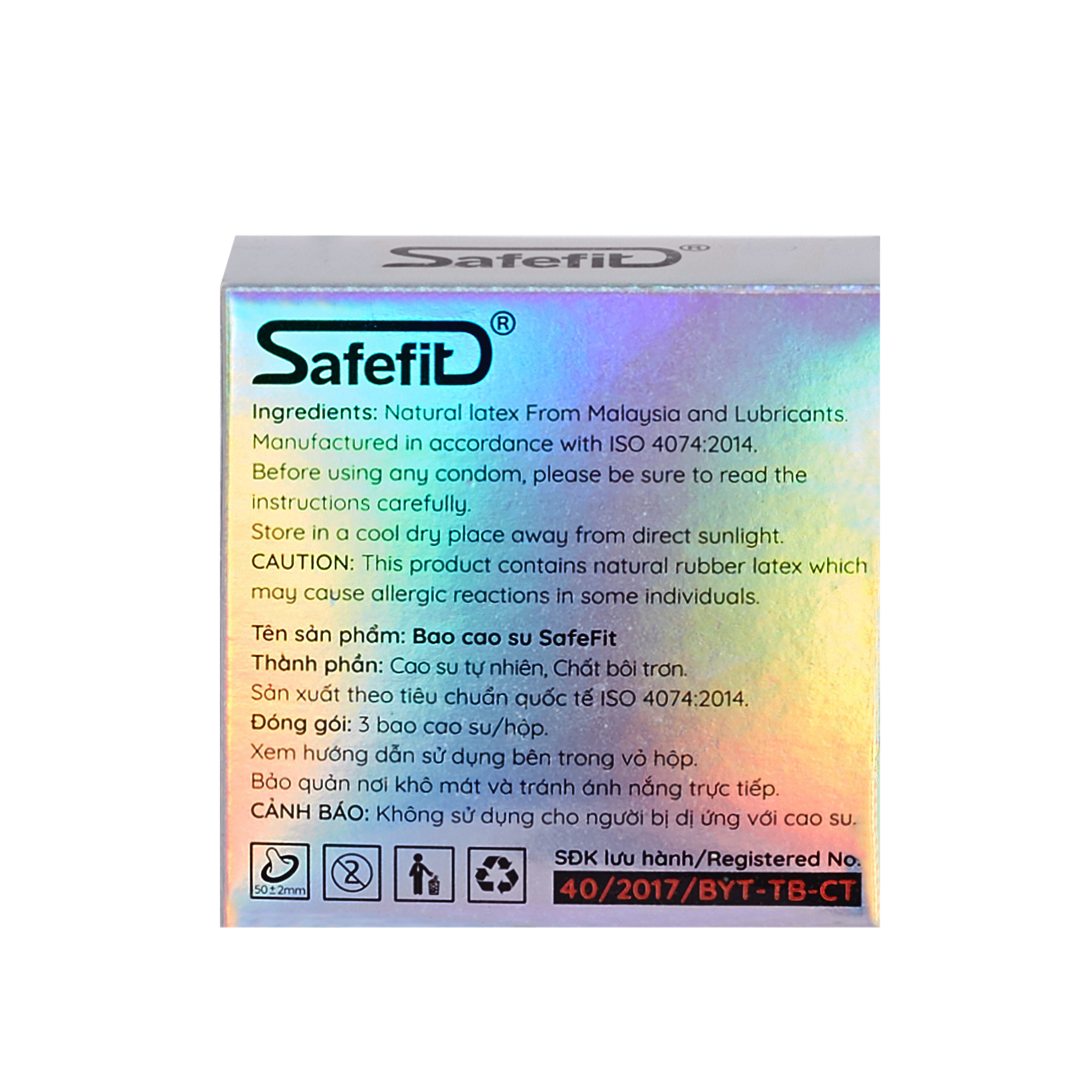 Bộ 3 hộp bao cao su Safefit siêu mỏng 0.03mm - hộp 3 chiếc