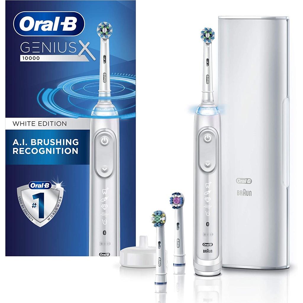 Bàn Chải Điện ORAL-B GENIUS X 20100S, Kèm 3 Đầu Thay, Giúp Loại Bỏ 99% Vi Khuẩn, Mảng Bám, Nhập Đức, BH 12 Tháng