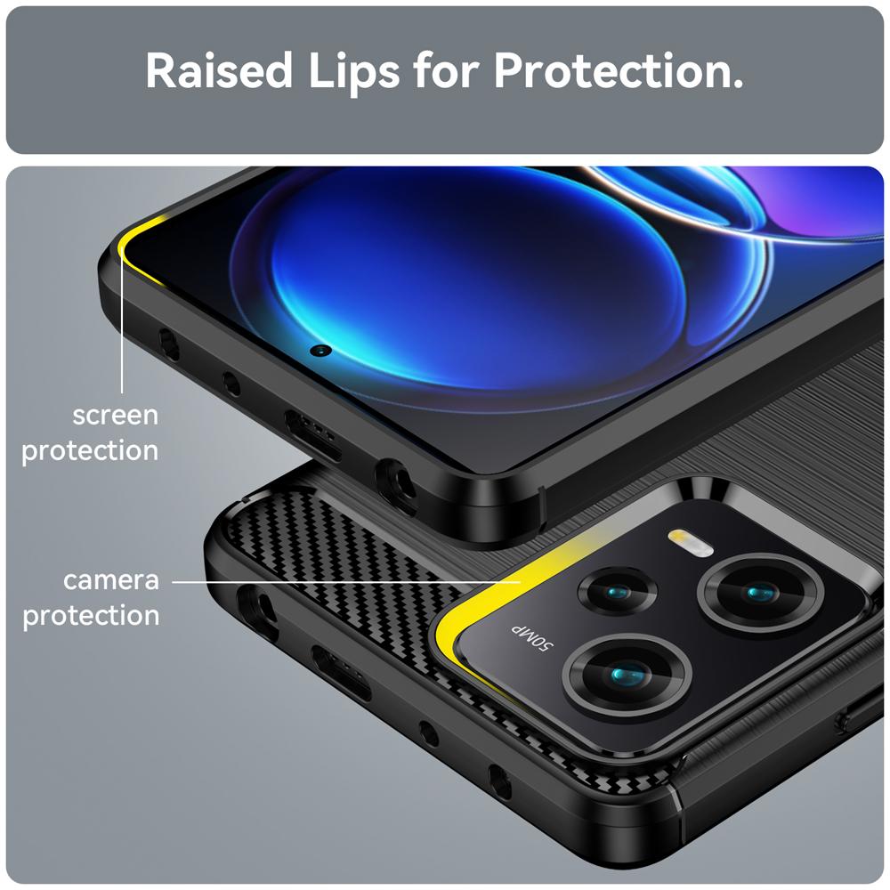 Ốp lưng cho Xiaomi Redmi Note 12 Pro silicone mềm Carbone phay xước chống sốc chống vân tay