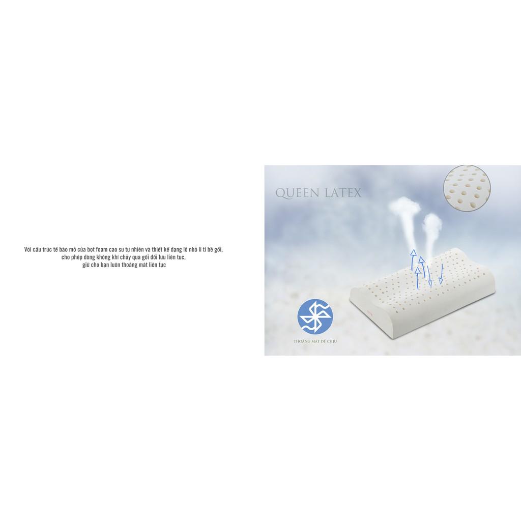 Gối Cao Su Thiên Nhiên dợn sóng Kháng Khuẩn cho bé tặng áo gối cotton