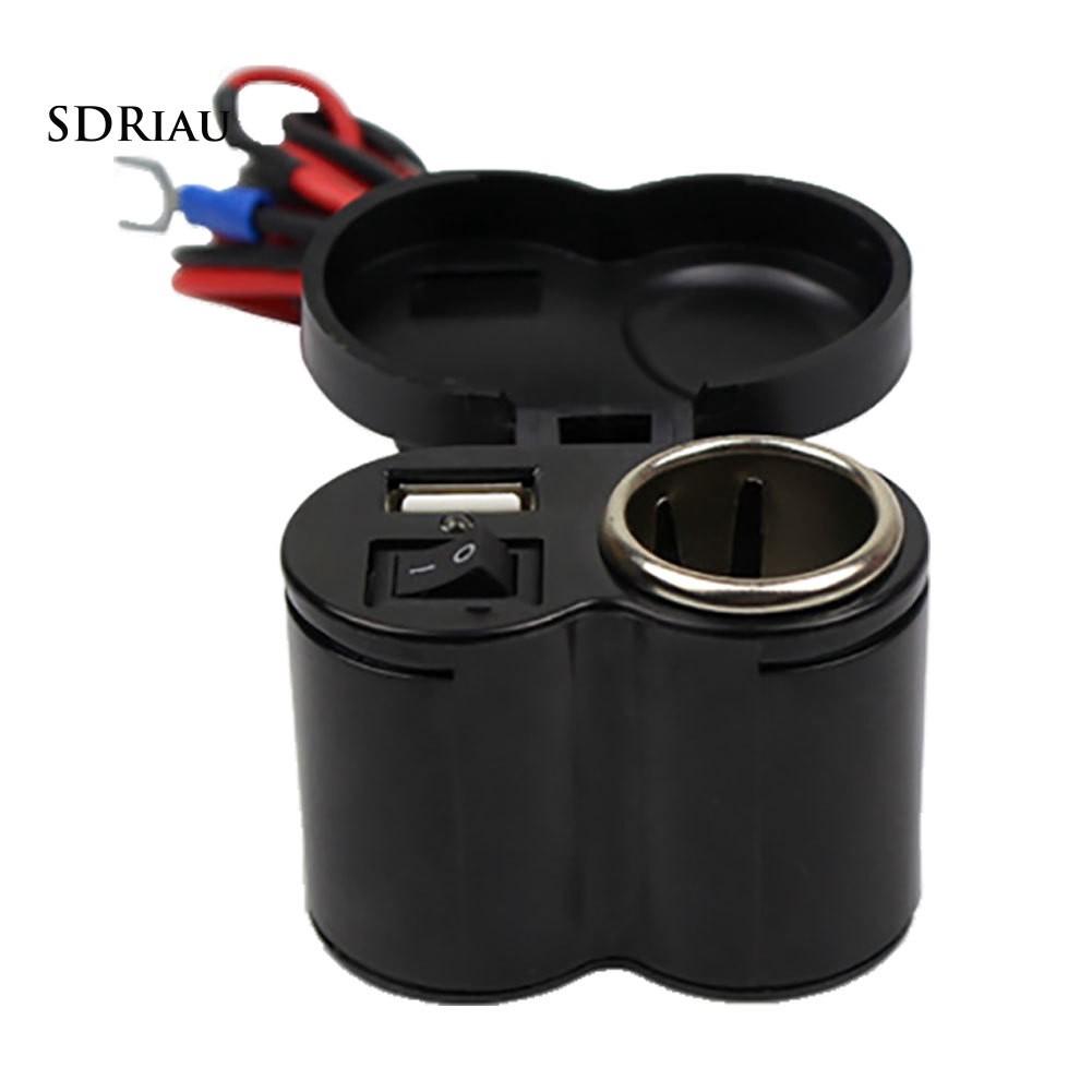 Ổ Cắm Sạc Usb Chống Nước 12v-24v Cho Xe Máy