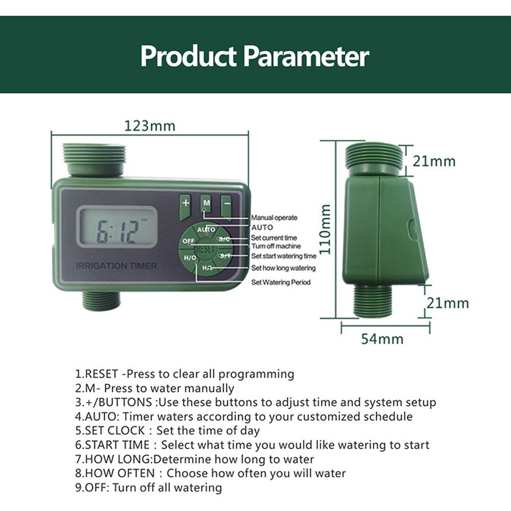 LCD Screen Garden Irrigation Control Device Auto Water Saving Irrigation Controller Digital Plant Watering Timer