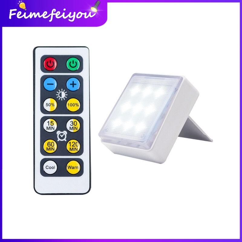 LED Night lights, White shell, 3000-6000K lighting, Wireless remote/ touch dimmable lamp, For living room, bedroom, stairs, corridor, cabinet mini night light, Use battery power, 0.45W