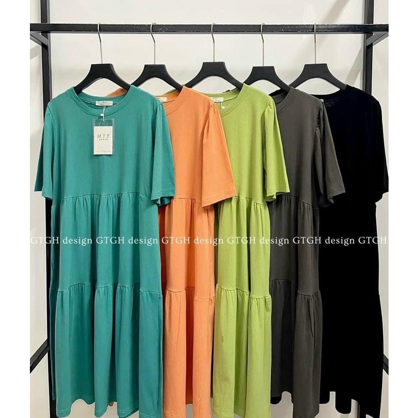 Váy Bầu Thiết Kế Ngắn Tay -Đầm Bầu Sang Chảnh Trẻ Trung freesize