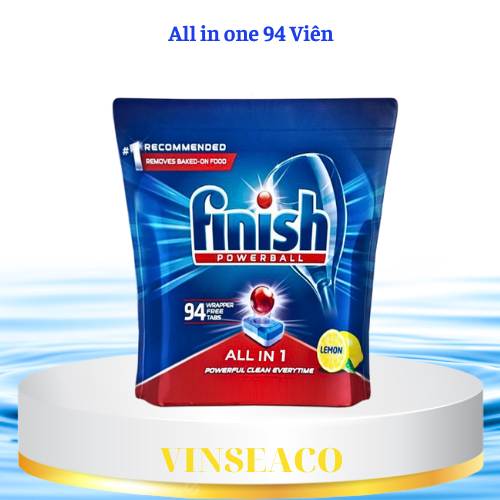 Viên rửa bát Finish All in one 90 viên hương chanh