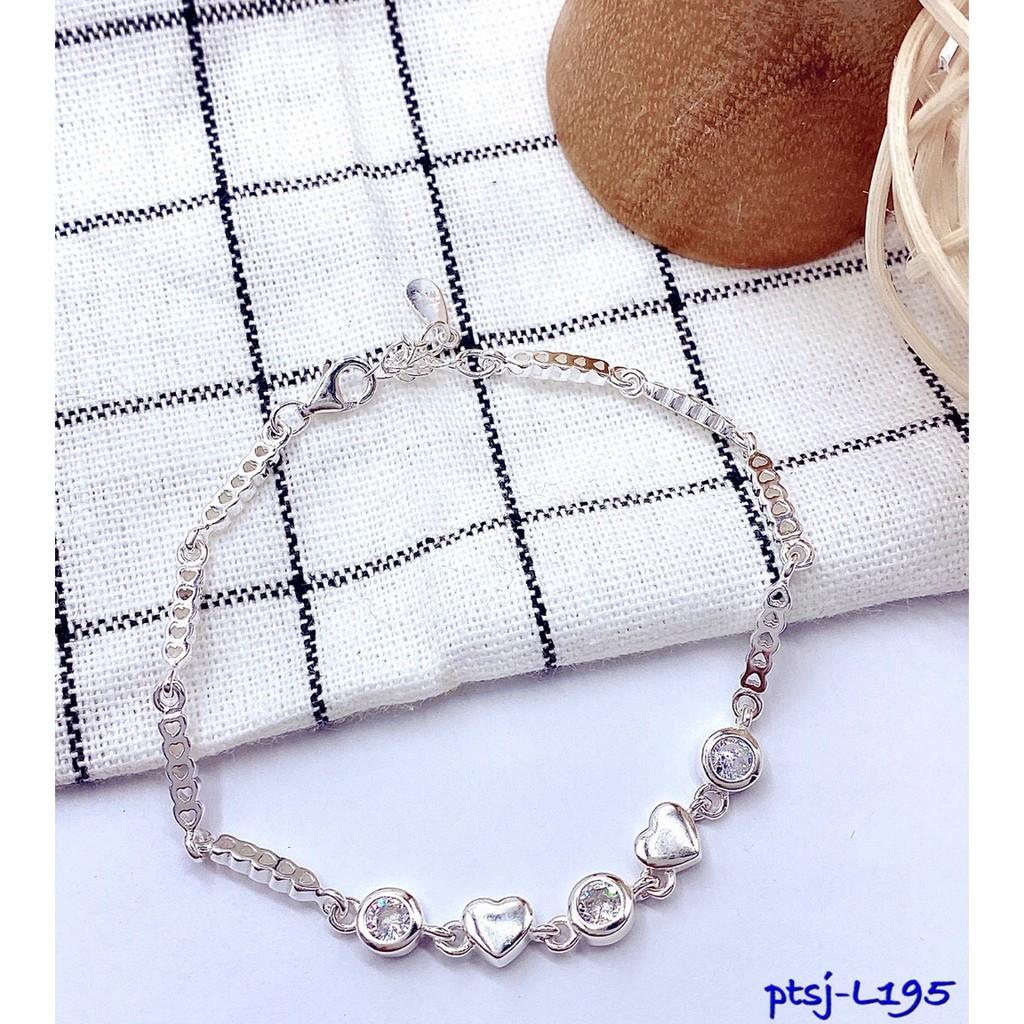 LẮC TAY BẠC HÌNH TRÁI TIM L195