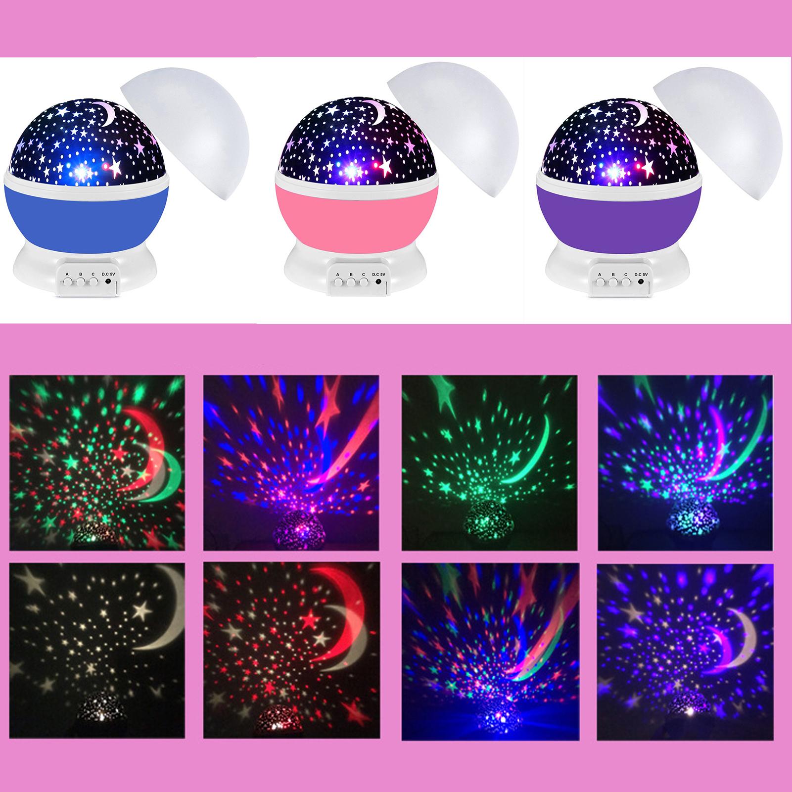Đèn LED ngủ ban đêm đầy sao- Màu tím