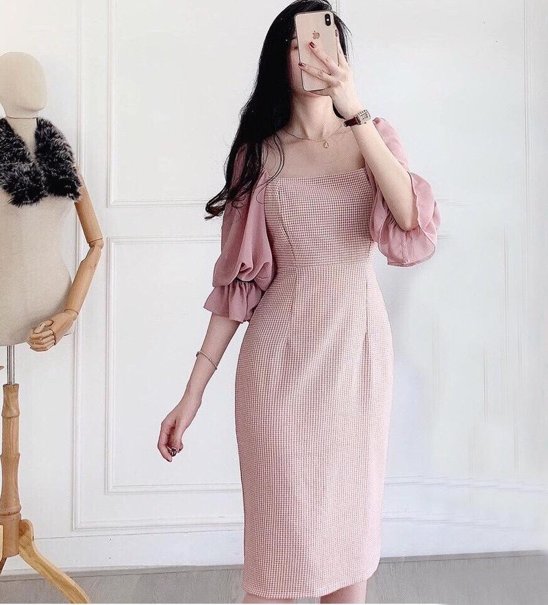 Đầm ôm tay phòng dễ thương - DON8981