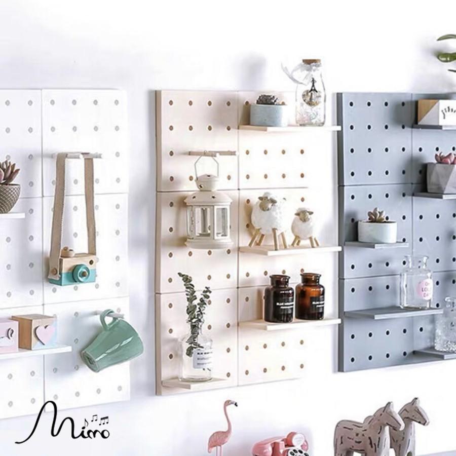 Bảng Pegboard Mini Bảng Treo Lỗ Trang Trí Nhựa Cao cấp tấm nhựa có lỗ để trang trí kệ để trang trí Giá dán tường để đồ