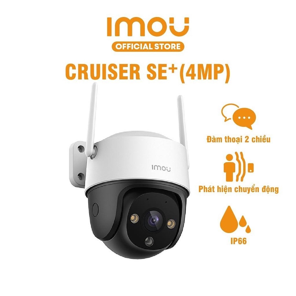 Camera Wifi ngoài trời Imou Cruiser SE+ 4MP S51FEP Đàm thoại 2 chiều, Phát hiện chuyển động - Hàng chính hãng