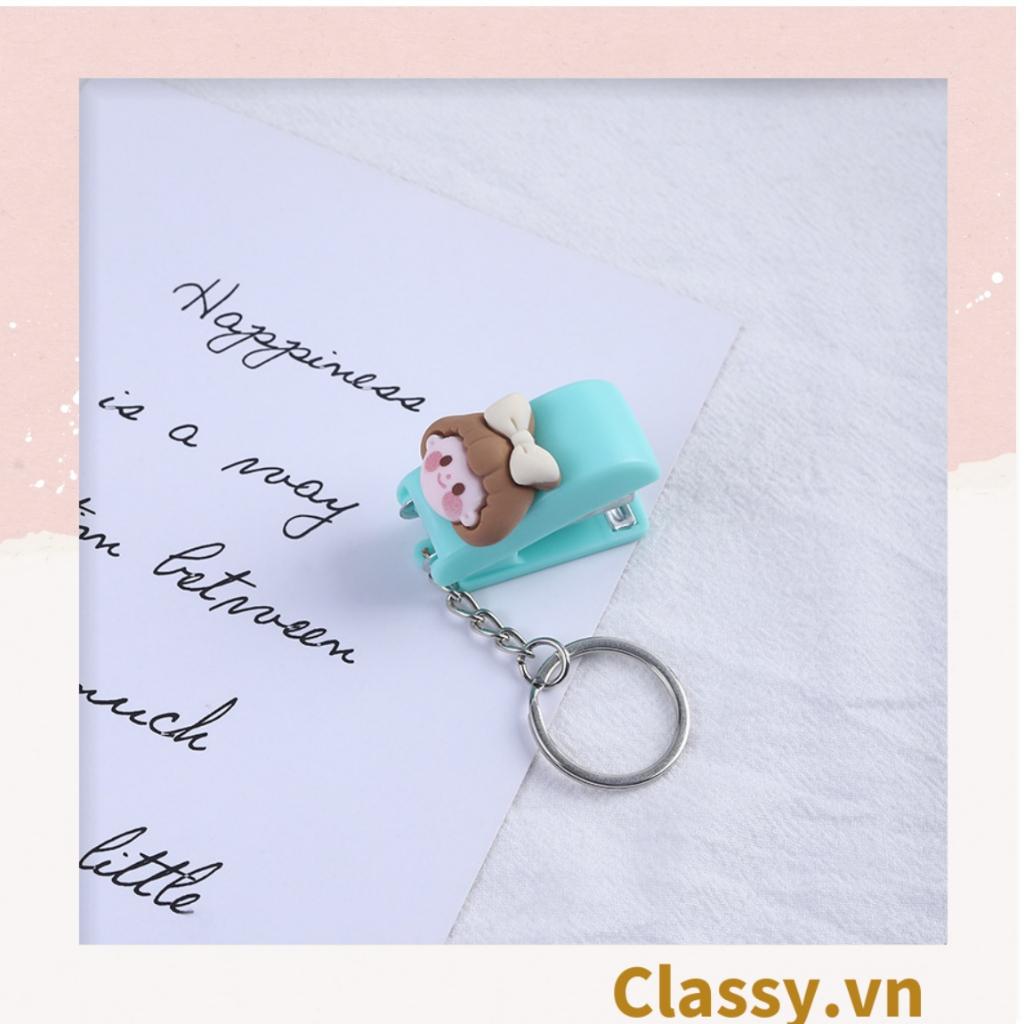 Ghim bấm giấy mini Classy cỡ nhỏ 3.9x1.6x2.7CM, nhiều màu đa dạng có thể dùng làm móc khóa PK1216