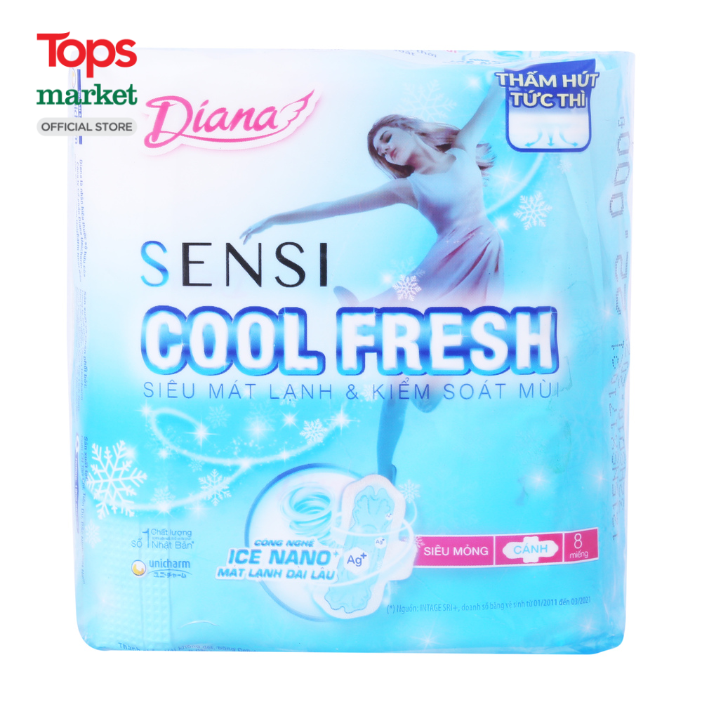 Băng Vệ Sinh Diana Sensi Cool Fresh 23Cm – 8 Miếng