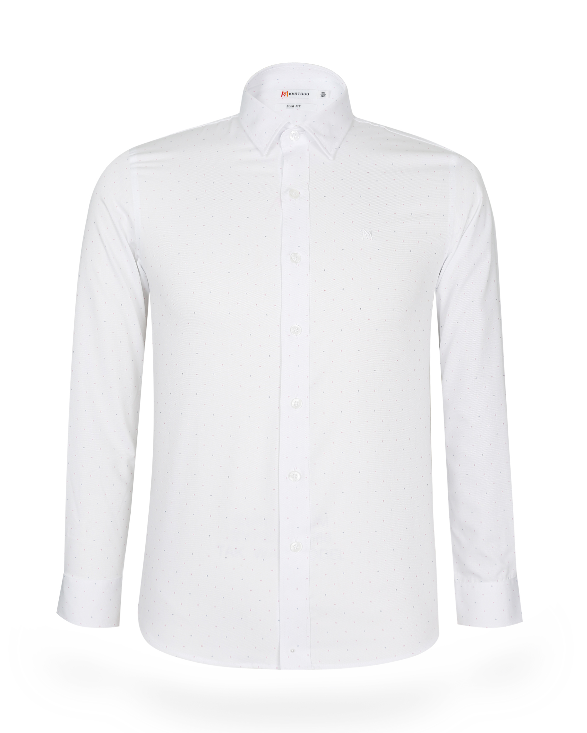 Áo Sơ Mi Nam Tay Dài form ôm slim fit Khatoco A1MD498S1-CNIN302-2505-D