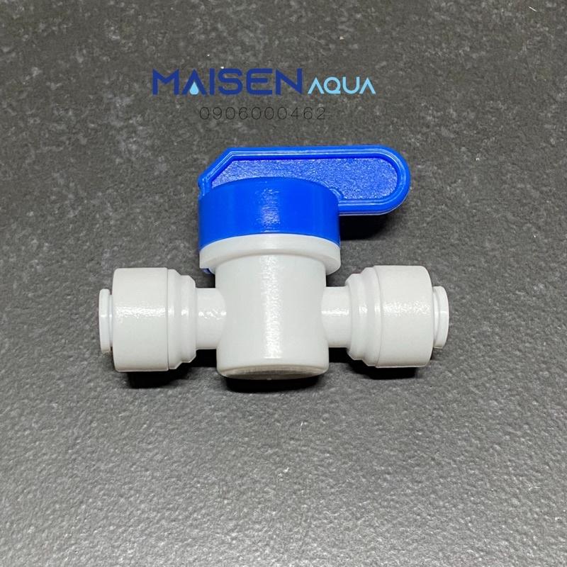 Van khoá van xả tay ngang phi 6 nối nhanh chất lượng đẹp