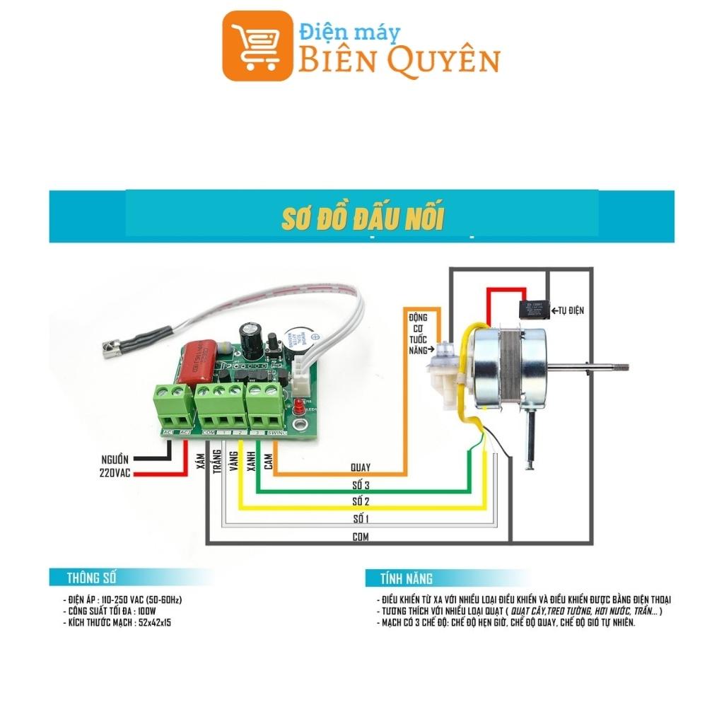 Mạch Điều Khiển Quạt Từ Xa QT-FAN QT-311 Bo Quạt Đa Năng Hồng Ngoại Đấu Nối Dễ Dàng