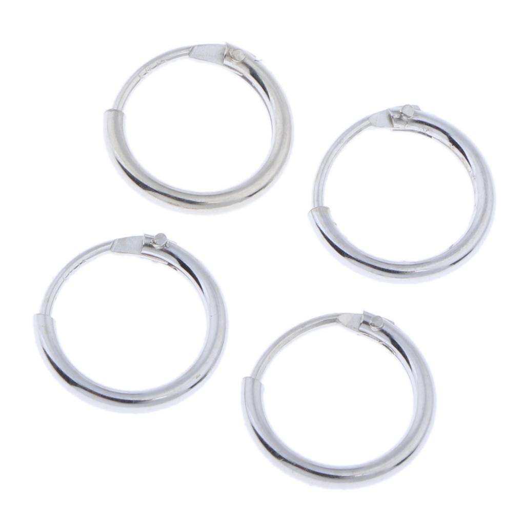 4 Pack South Korea Jewelry Earrings Lovers Small Hoop Circle Ear Ring Huggie Earrings For Women Men And Rings Earrings 8mm/10mm Hoop Earrings
