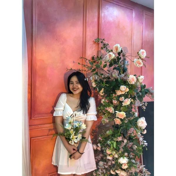 Đầm rút ngực linen bigsize