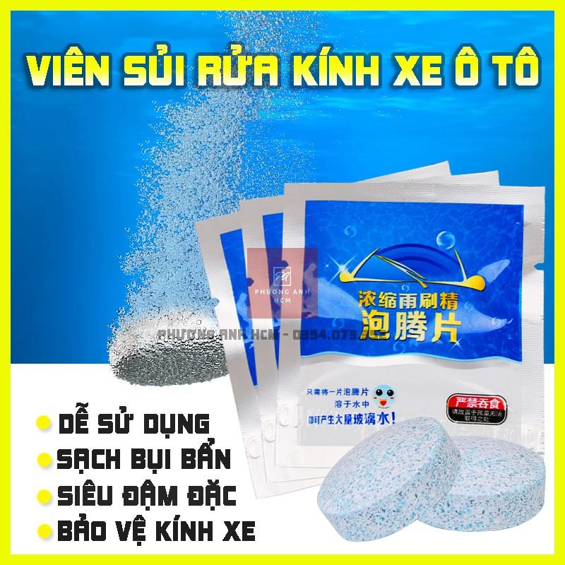 Viên Sủi Rửa Kính Xe Ô Tô, Xe Hơi Siêu Sạch (1 Viên)