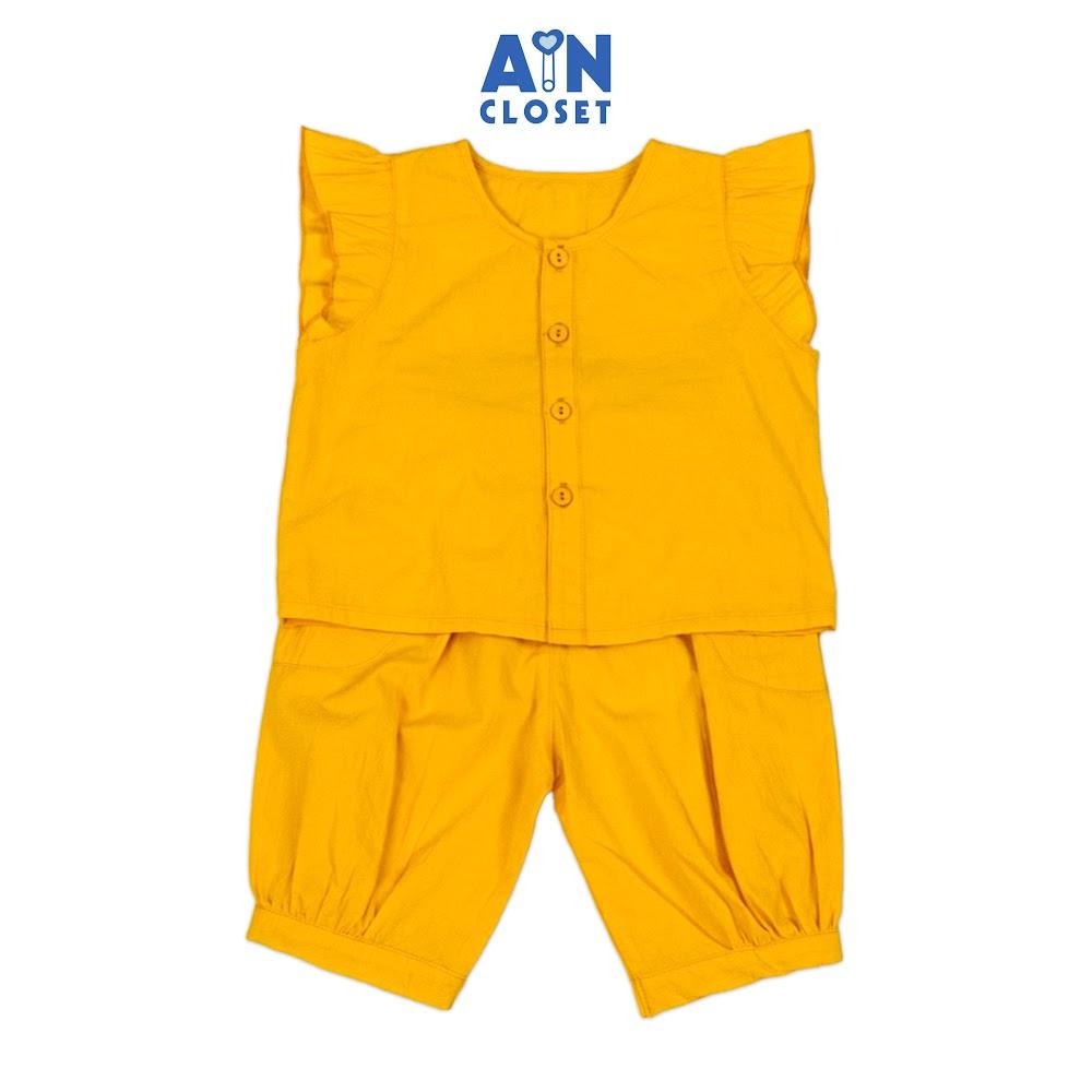 Bộ quần áo Lửng bé gái họa tiết Bèo Vàng Cotton - AICDBGPU7IBL - AIN Closet