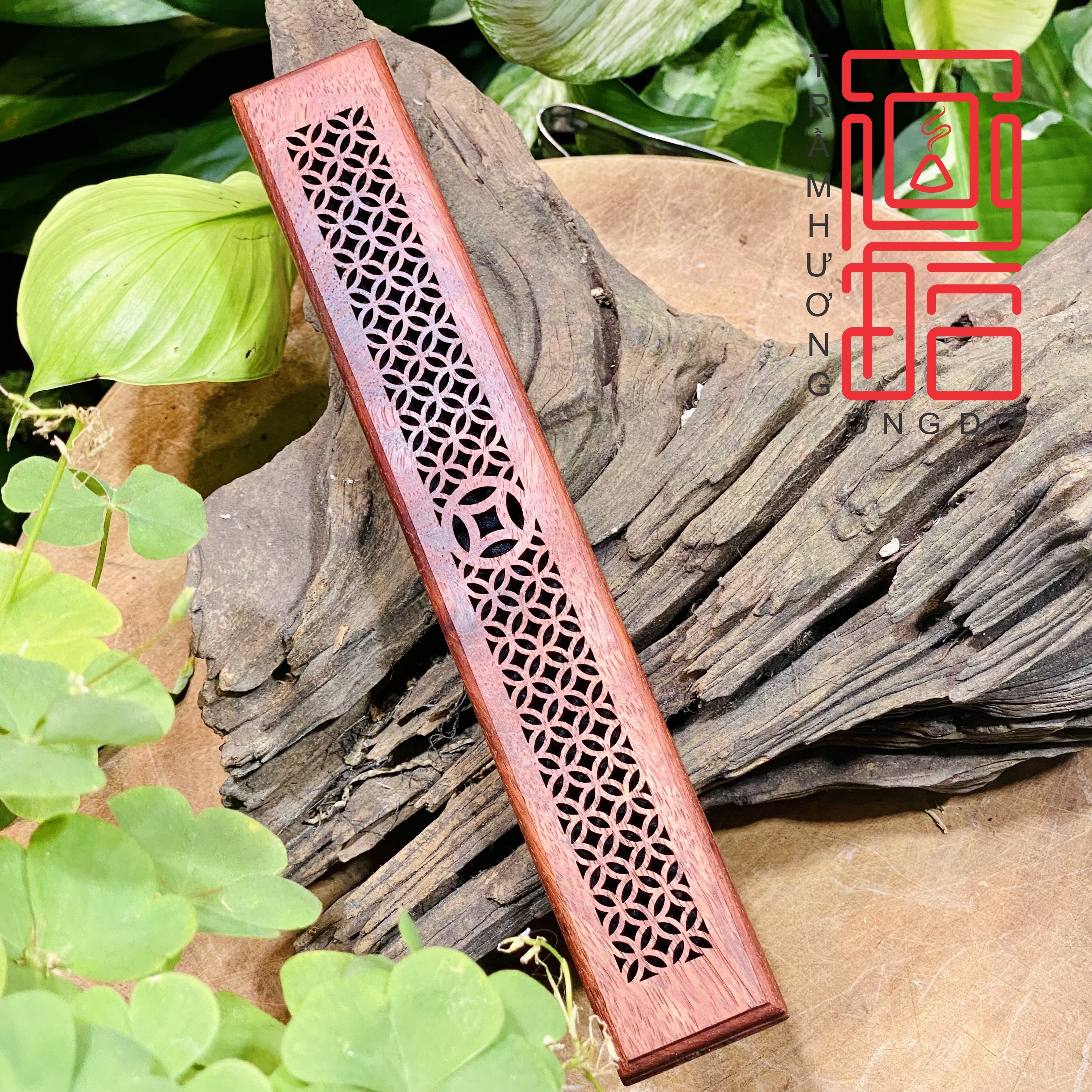 Hộp Gỗ Xông Nhang Trầm Hương Không Tăm