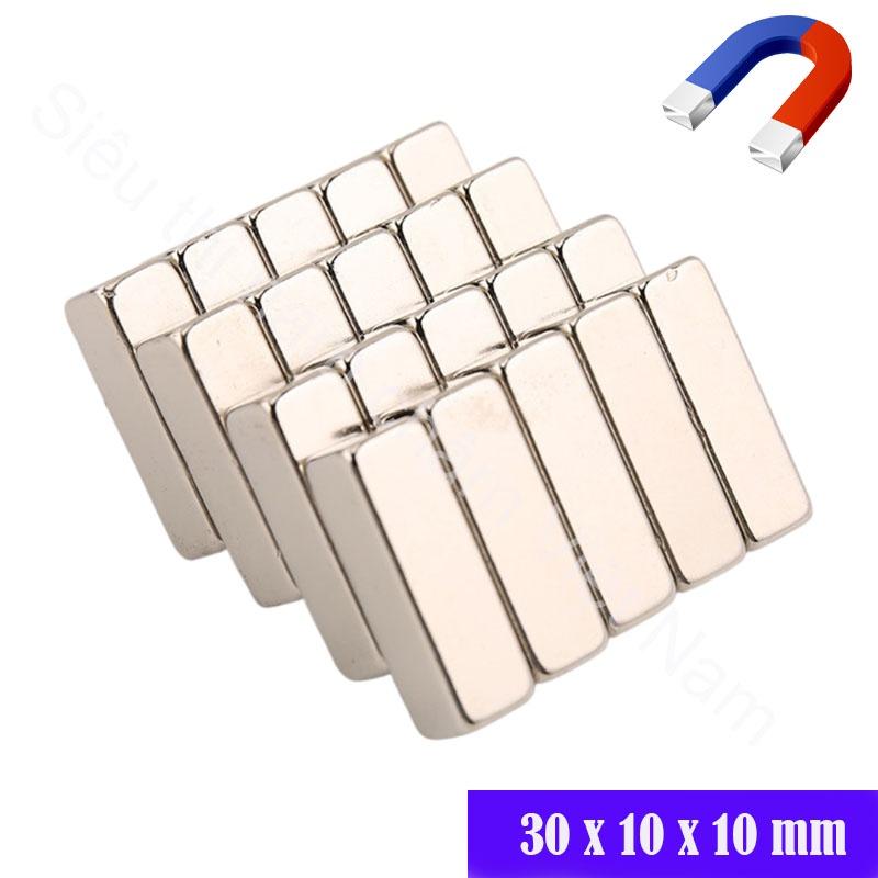 Nam châm hình chữ nhật 30x10x10mm, nam châm mạnh siêu hít