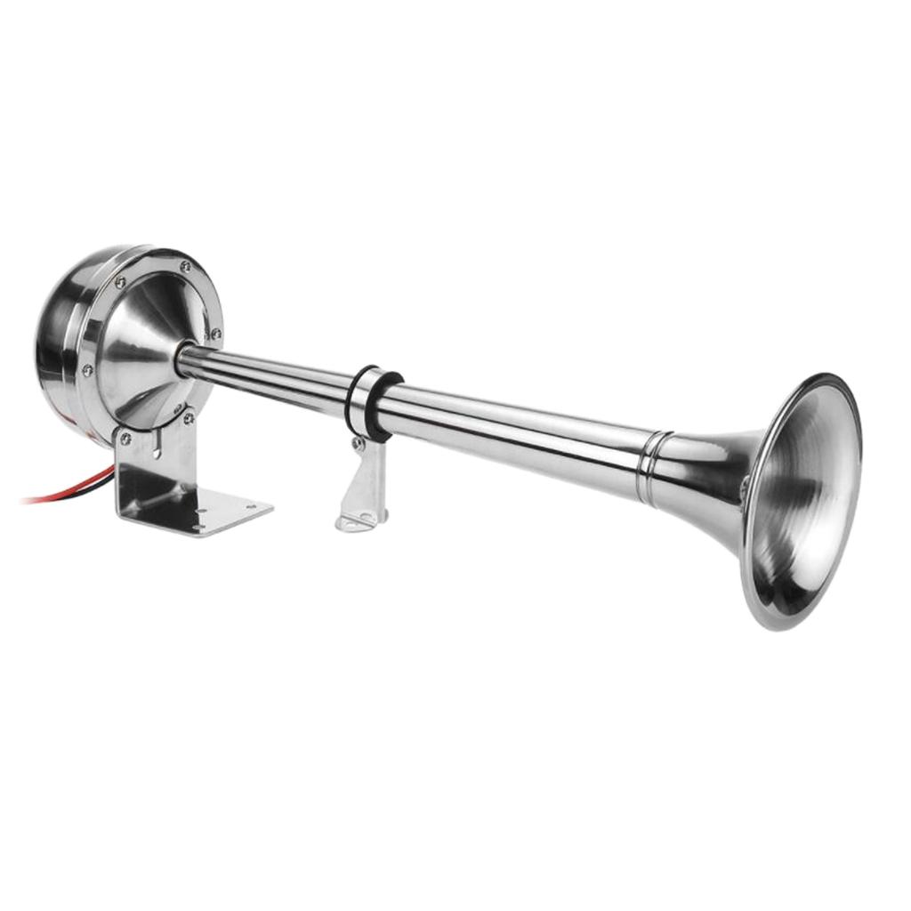 125db Electric Train Air Horn Chrome Zinc Single Trumpet Air Horn