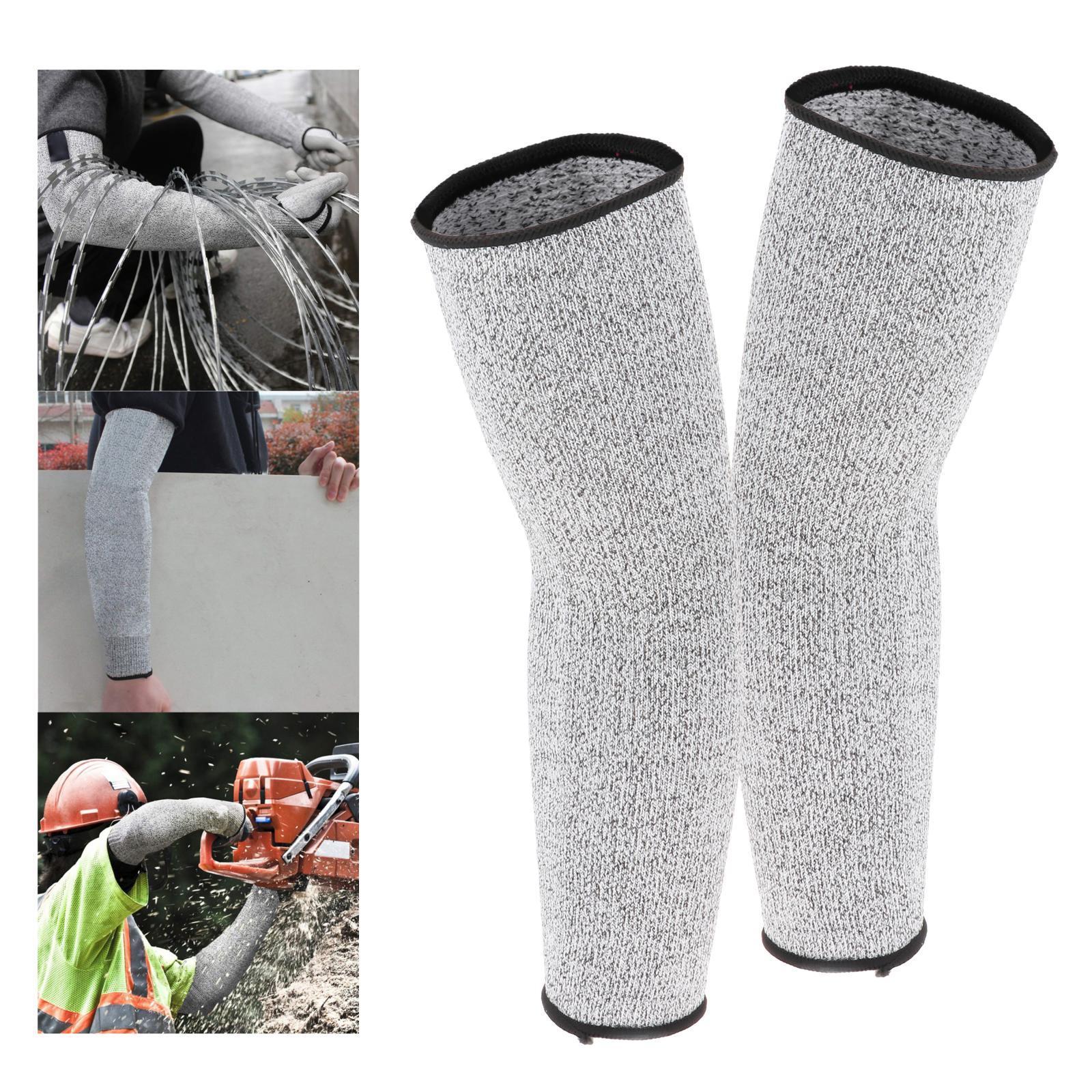 2x Cut Resistant Sleeves Level 5 Protection,Arm Sleeve Cutproof for Garding