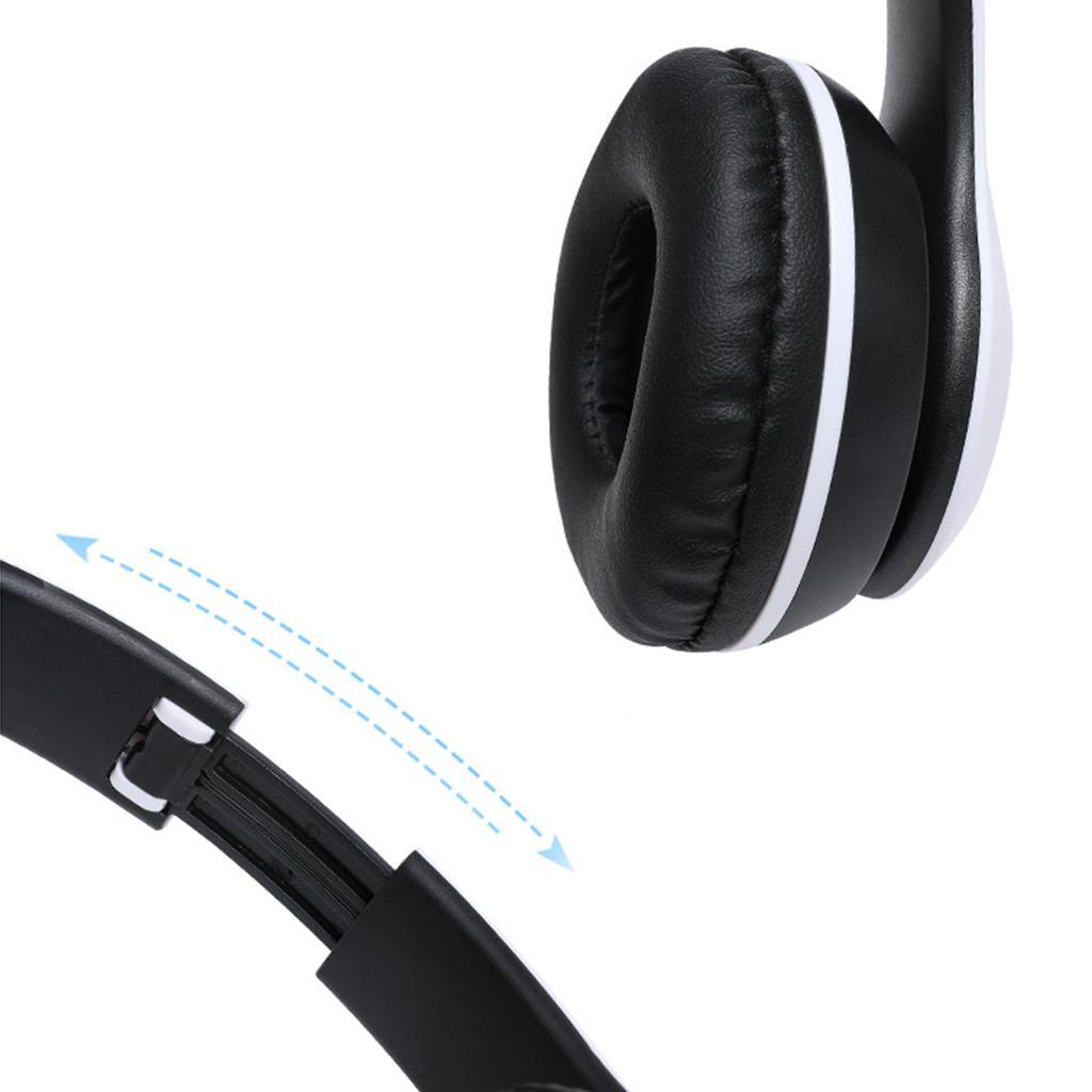 Stereo Bluetooth Headphone Headphone Over Ear Headset for Tablet White